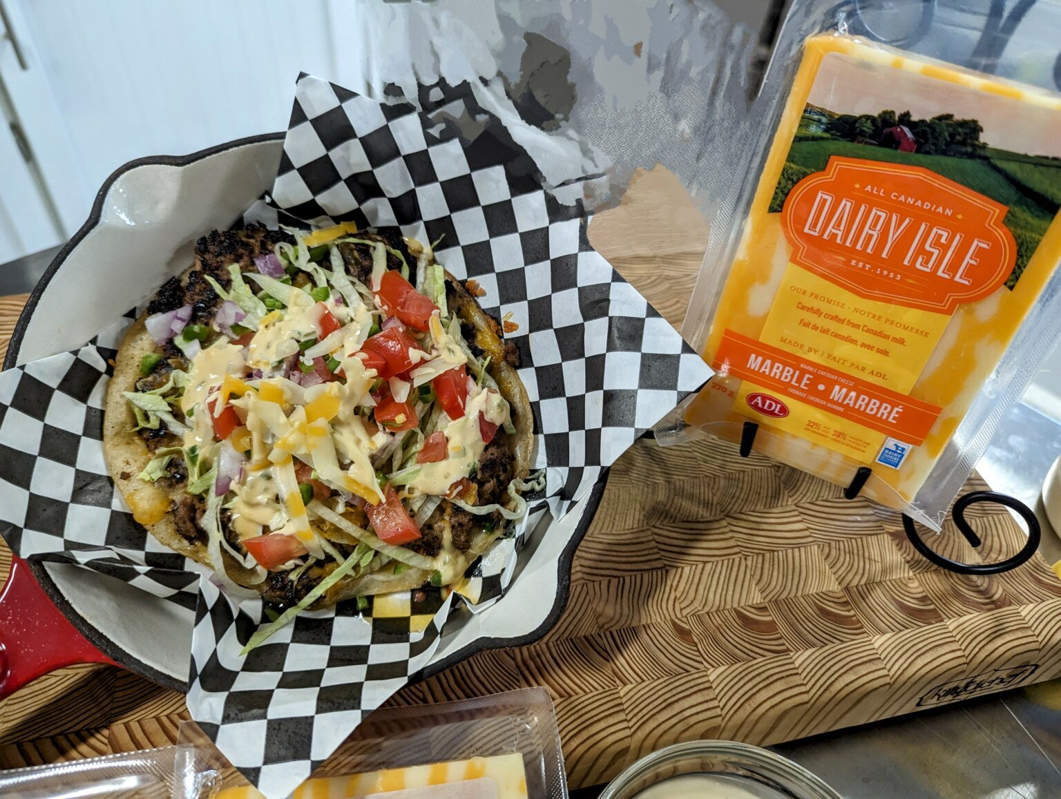Cheesy Burger Tortilla Taco Dairy Isle
